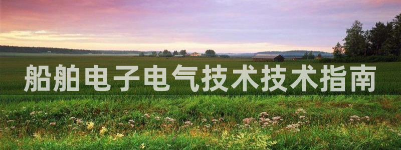 凯发k8登录首页：船舶电子电气技术技术指南